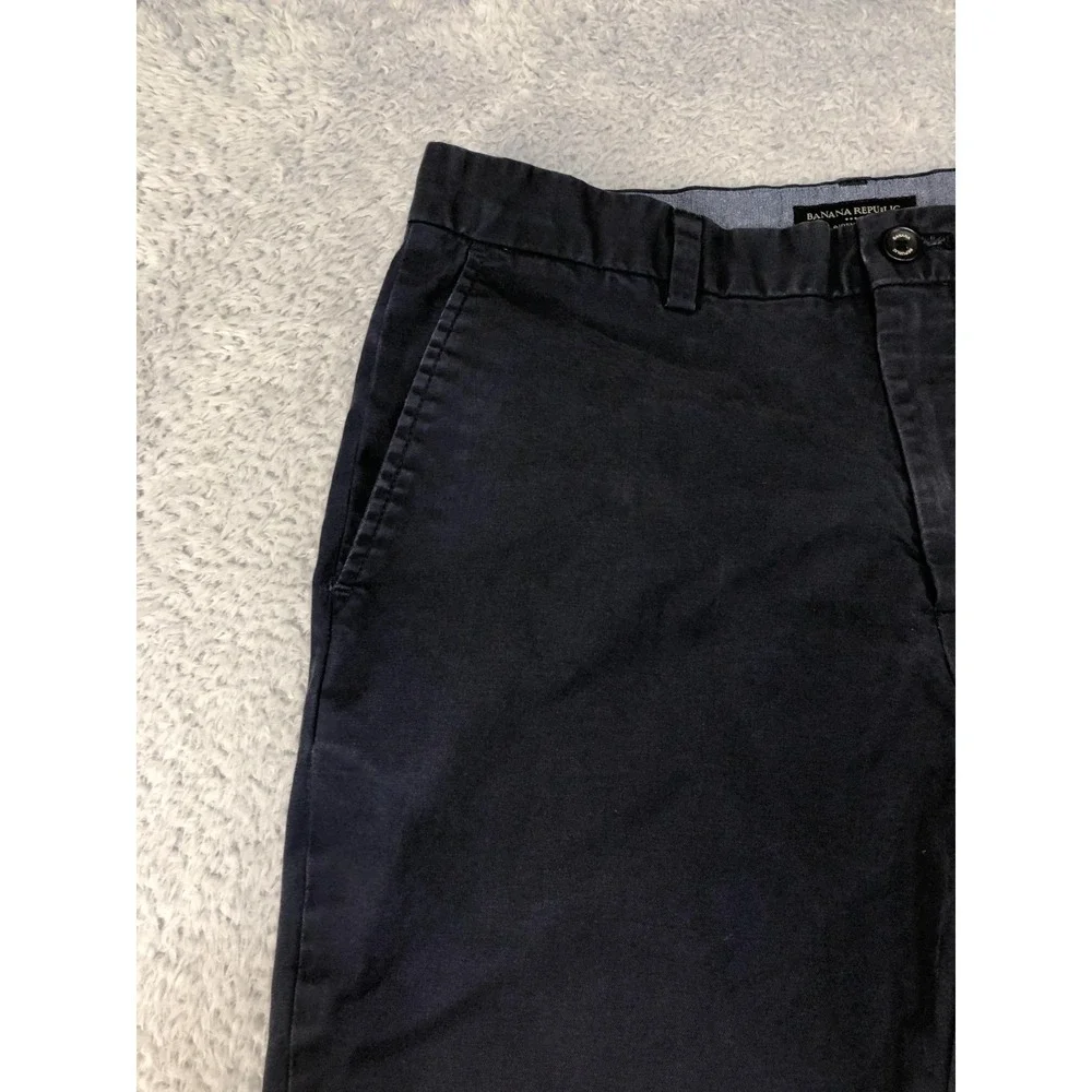 Banana Republic Pants Mens 34x32 (Tag 33x34) Black Aiden Chino Straight *Flaw
